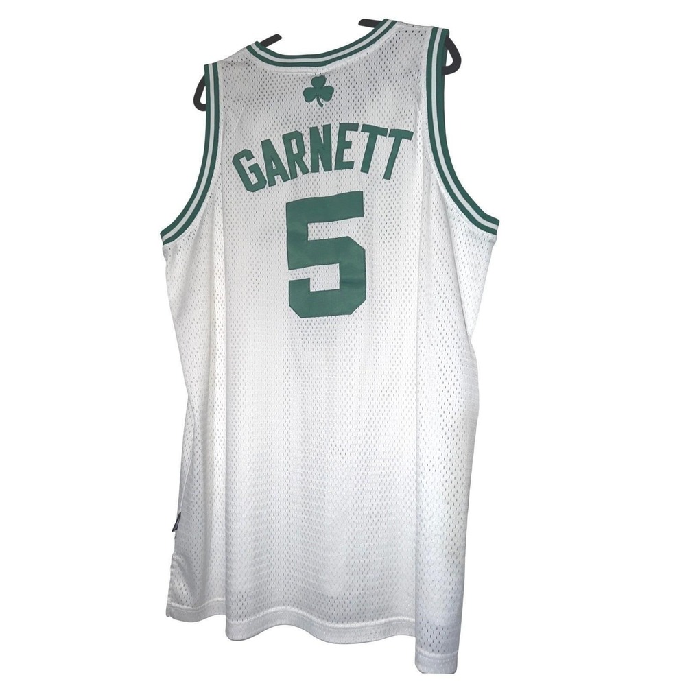 Adidas Boston Celtics Kevin Garnett #5 NBA Stitched Jersey Men's XXL 90's Retro - Picture 2 of 7